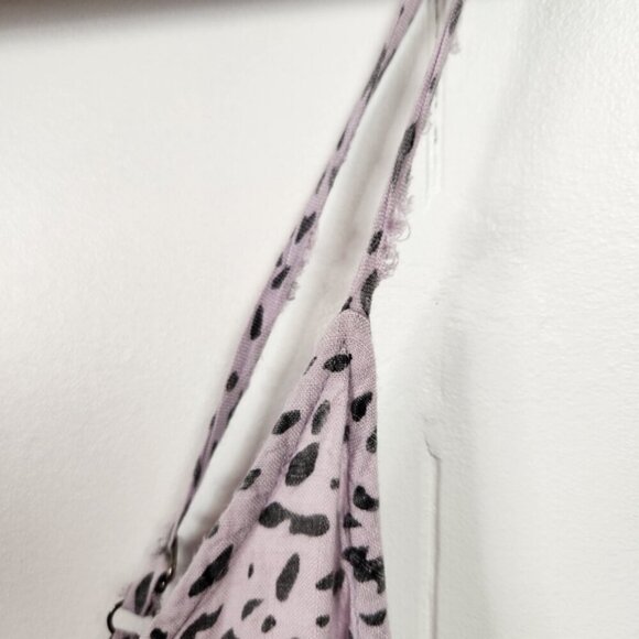 Hurley Purple Sleeveless Babydoll Mini Dress Summer Sundress Leopard Print - Picture 7 of 9
